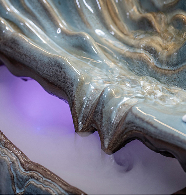 Декоративный водопад 42х42 см, фонтан, увлажнитель воздуха, подставка для конусов, светильник 5в1!! Кременчуг - изображение 10