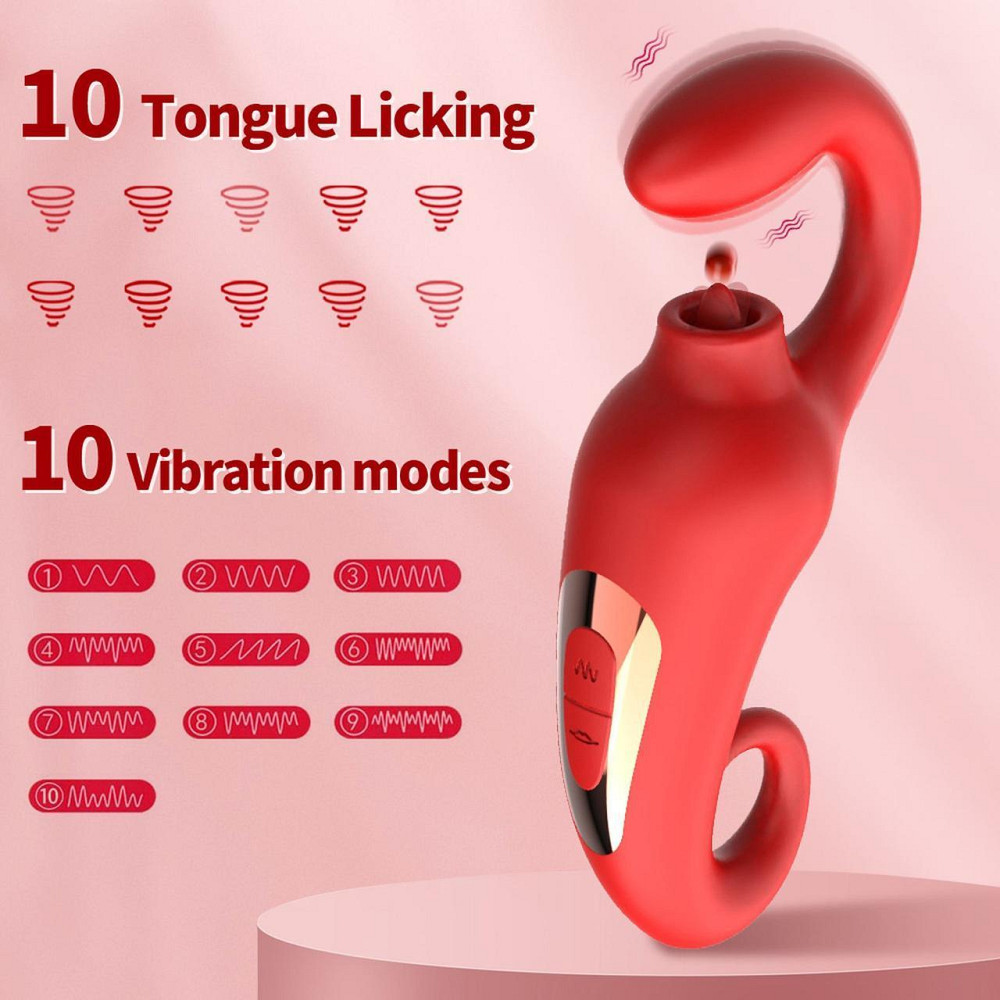 Вібратор - Merfi, 10 Vibration Functions, 10 Frequency Tongue Licking USB Sex Aura Київ - фото 10
