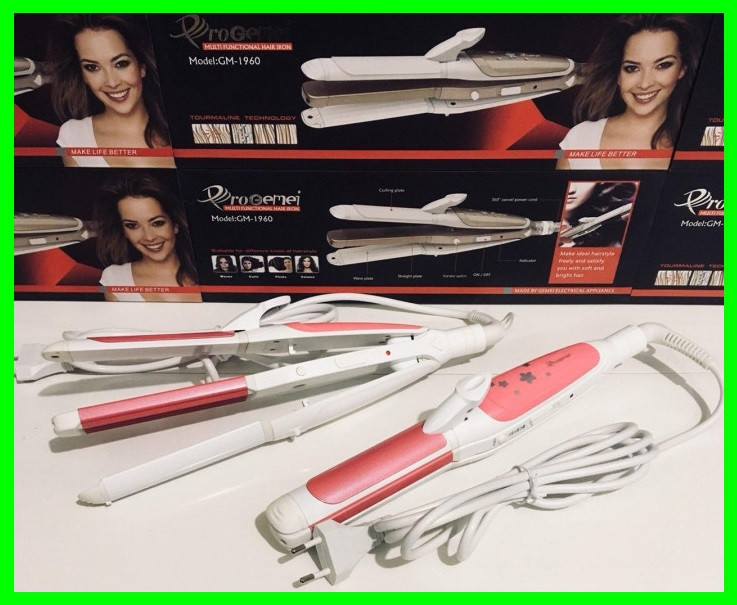 Праска Щипці для волосся 3 in 1 Плойка Гофре Випрямляч (ВідеоОбзор) Дніпро - фото 8