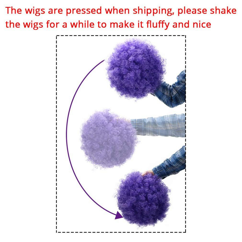 Парик Афро AICKER Short Kinky Curly Фіолетовий синтетичний термостійкий короткий для вечірки косплею Київ - фото 3