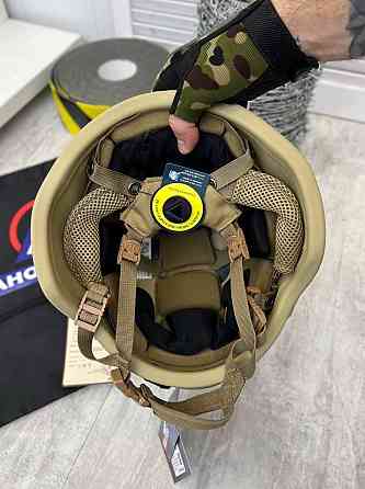 Тактический шлем F-S02 Ahold Tech + Revixun (класс защиты 3А) Койот Киев