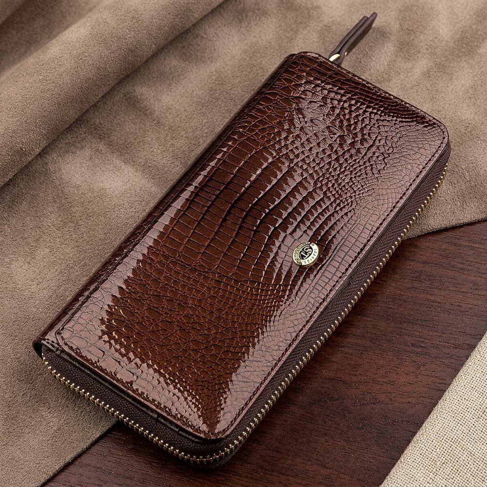 Кошелек женский ST Leather 18438 (S7001A) многофункциональный Коричневый Киев - изображение 8