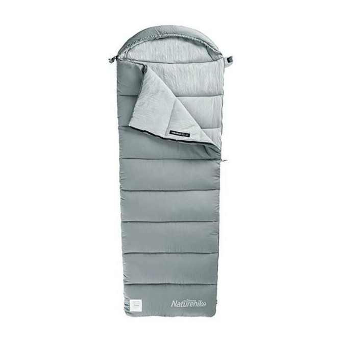 Спальник з капюшоном Naturehike M400 NH20MSD02, (1°C), лівий, сірий Київ - фото 1