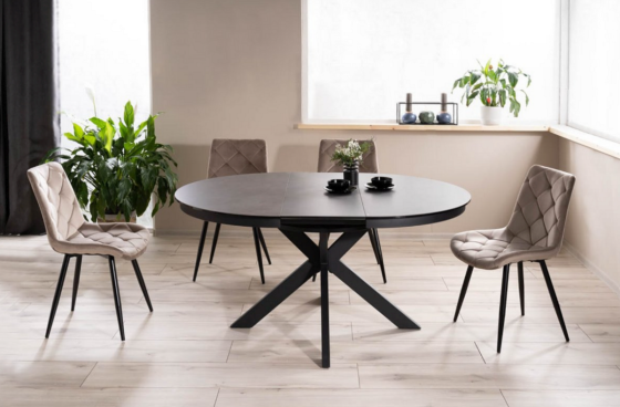 Стілець RALPH VELVET чорний каркас/темний беж BL.40 Київ