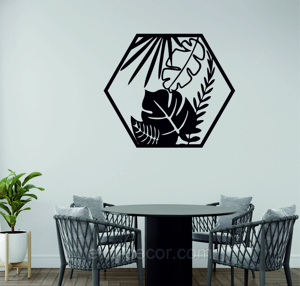 Декоративное настенное Панно «Растения» Декор на стену 90*90 см, Черный Киев - изображение 3