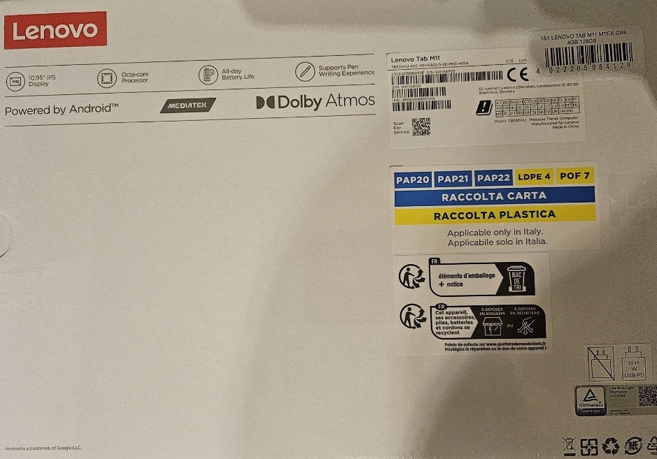 Lenovo Tab M11 TB330XU 4/128GB LTE Luna Grey Новый Харьков - изображение 2