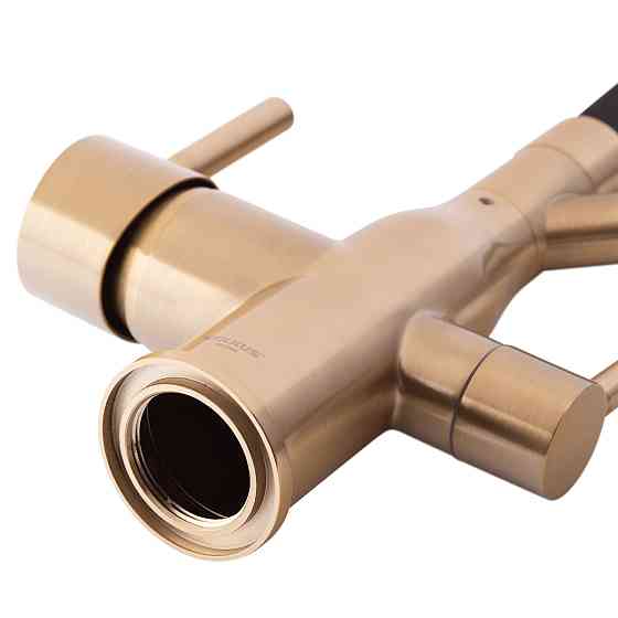 Кухонный смеситель MixxusPremium Gravity 021 BRUSHED GOLD с черным отражающим покрытием MI6981 Харьков