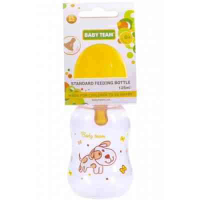 Пляшечка для годування Baby Team з латексною соскою Собачка, 125 мл (1300_собачка) Вінниця