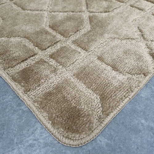 Килимок для ванної кімнати 60*50см U-виріз Геометрія Standard бежевий поліпропілен Дариана Житомир - изображение 3