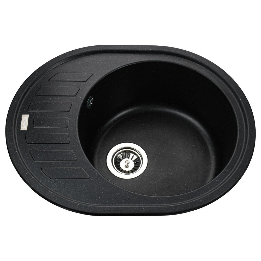 Гранитная мойка Globus Lux ARNO черный металлик 620х500мм-А0001 Киев - изображение 1