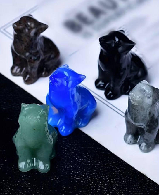 Фігурка вовк з блакитного опалу для декору та колекції Київ - фото 2