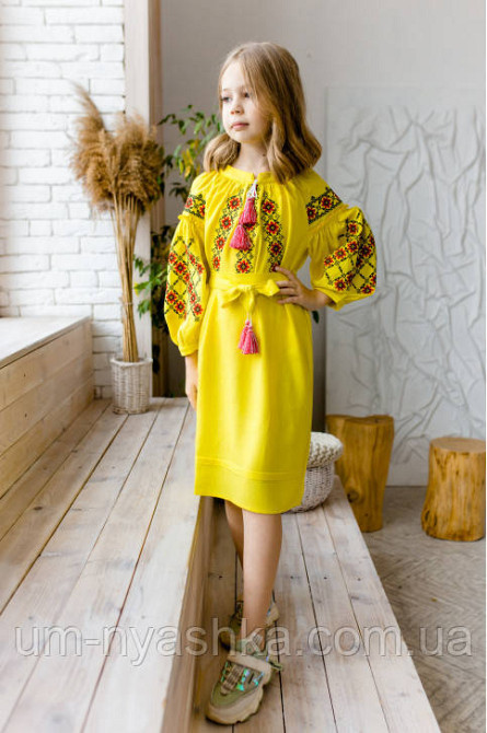 Дитяче вишите плаття із льону "Дзвінка" р.128-152 Кривий Ріг - фото 4
