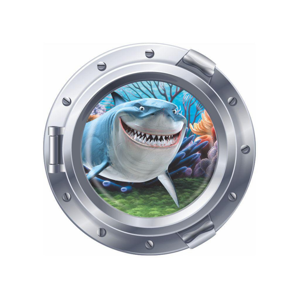 Декоративная наклейка на стену Акула 43 см разноцветный Киев - изображение 1