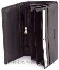 Чорний класичний жіночий гаманець на магнітах Marco Coverna 1412 Київ - фото 8