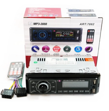 1DIN MP3 автомагнитола 3888: Bluetooth, 2 USB, сенсорные кнопки, FM, эквалайзер, пульт ДУ, 4x50W 788 Киев