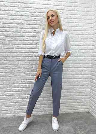 Класичні вкорочені брюки "Prime" оптом | Батал Сірий, 52 Київ