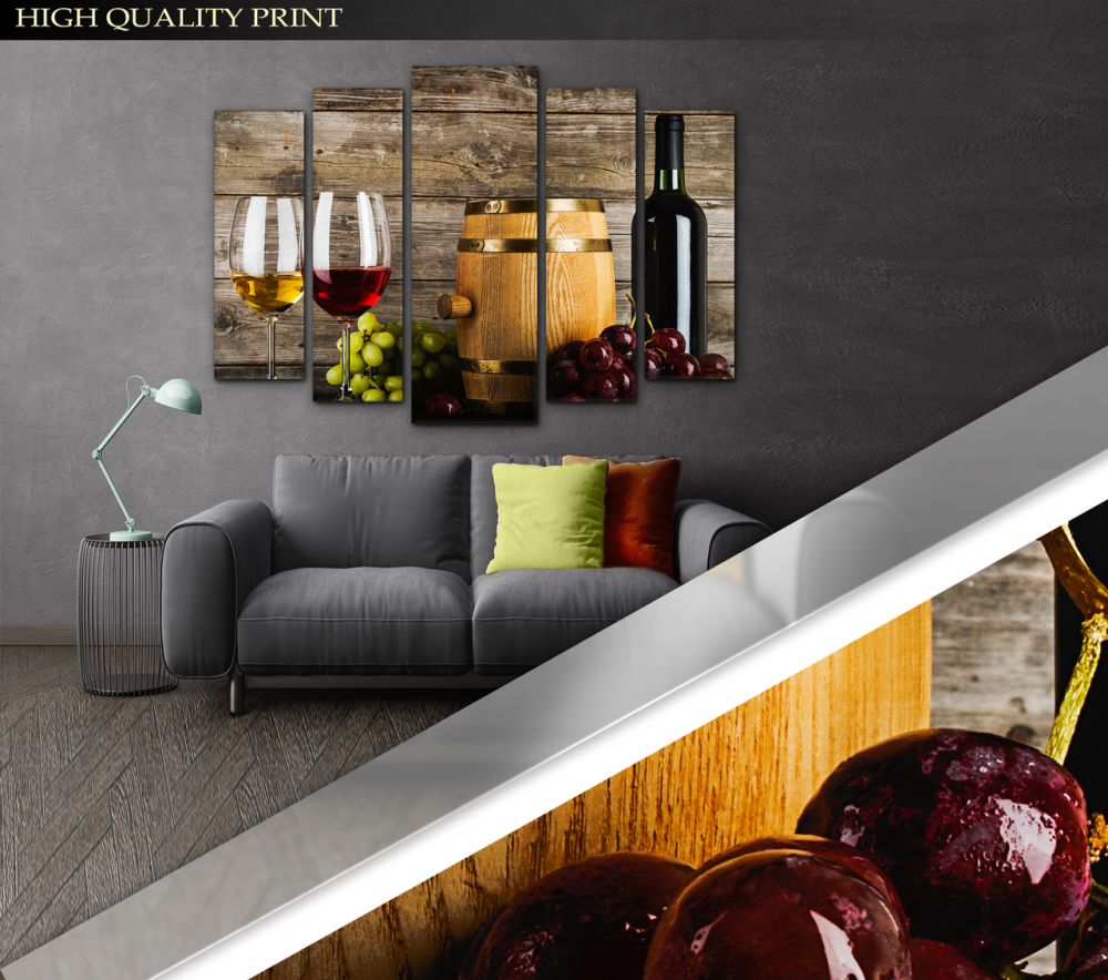 Модульна картина Вино Art-292_5 ( 80х118см ) Київ - фото 3