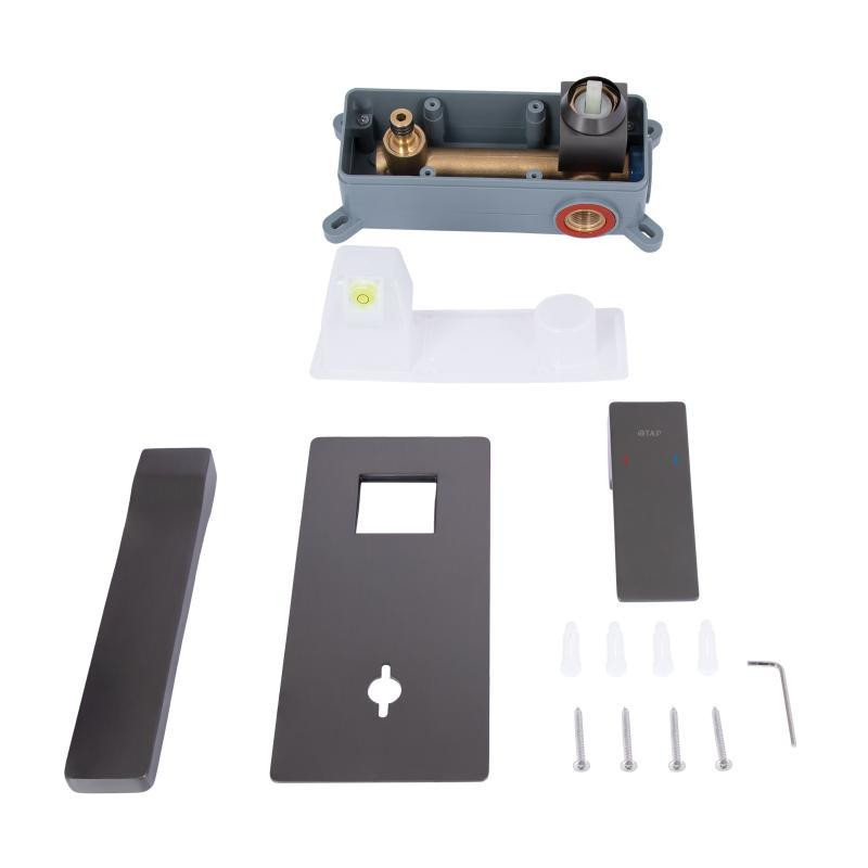 Смеситель для раковины Qtap Gemini скрытого монтажа QTGEM273GMB45695 Gunmetal Black PVD Харьков - изображение 8