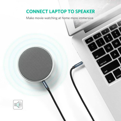 Кабель мультимедийный 3.5mm M to 3.5mm M 1.0m AV112 blue Ugreen (10685) Винница - изображение 3