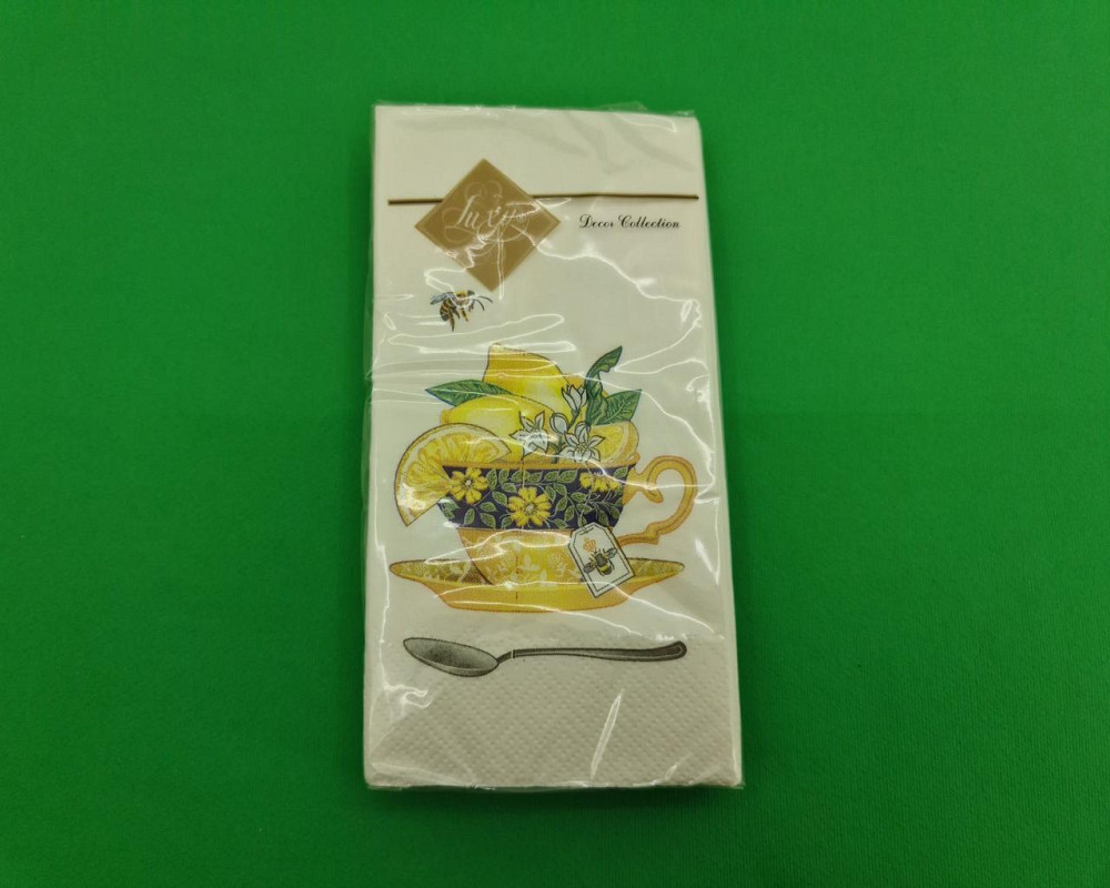 Бумажная салфетка мини (ЗЗхЗЗ, 10шт) Luxy MINI Чашка лимонов (2029) (1 пачка) Харьков - изображение 1