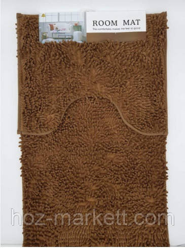 Коврики для ванной и туалета набор ковриков 80 х 50 см и 50 х 40 см светло - коричневый Харьков - изображение 5
