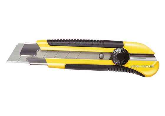 Ніж STANLEY DynaGrip з висувним лезом з відломними сегментами : M= 25 мм, L= 180 мм. Одеса
