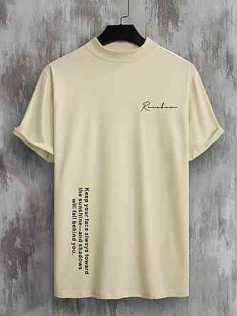 Футболка чоловіча с принтом  42 Бежева 2664090295 Дніпро