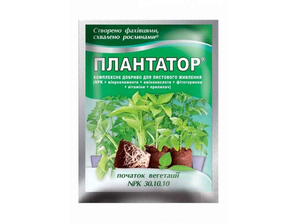 Водорозчинне сухе добриво початок вегетації (NPK 30.10.10.) 25г ТМ Плантатор Solmir Київ - фото 1