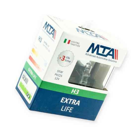 Автолампа 12V 55 W MTA Extra Life (2шт) H3 Мукачево