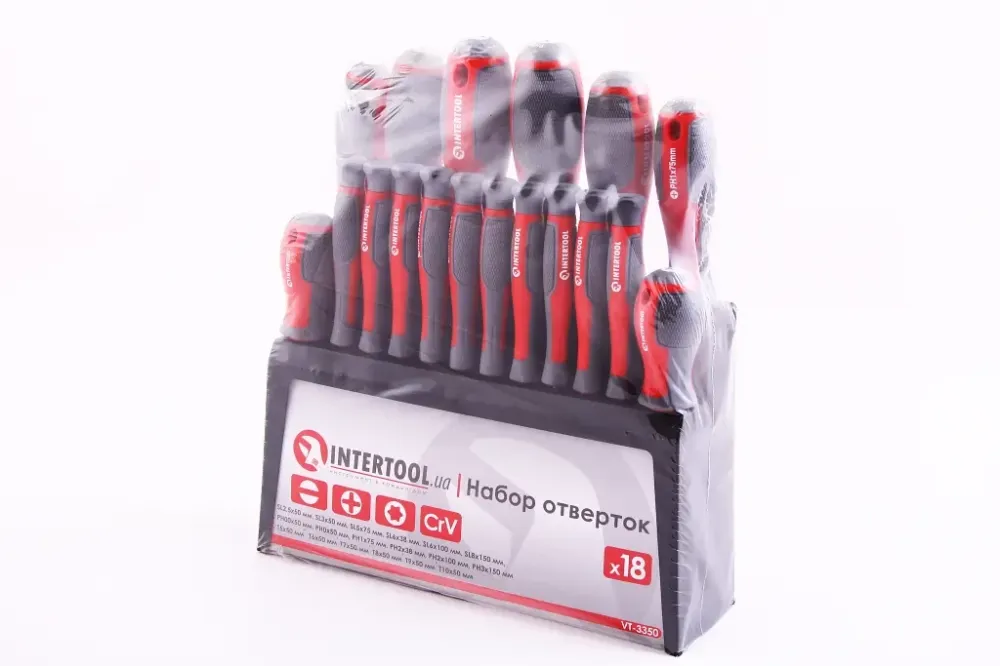 Набір відверток 18 ед. Intertool на планці Вінниця - фото 2