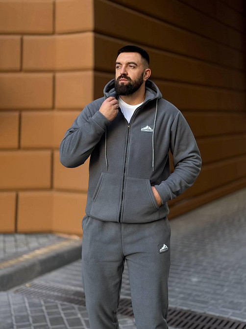 Мужской костюм из флис- полара XL-XXL, графіт Одеса - фото 4