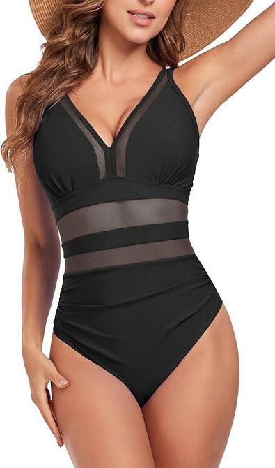 Закритий жіночий купальник із сіткою XL Харків - фото 1