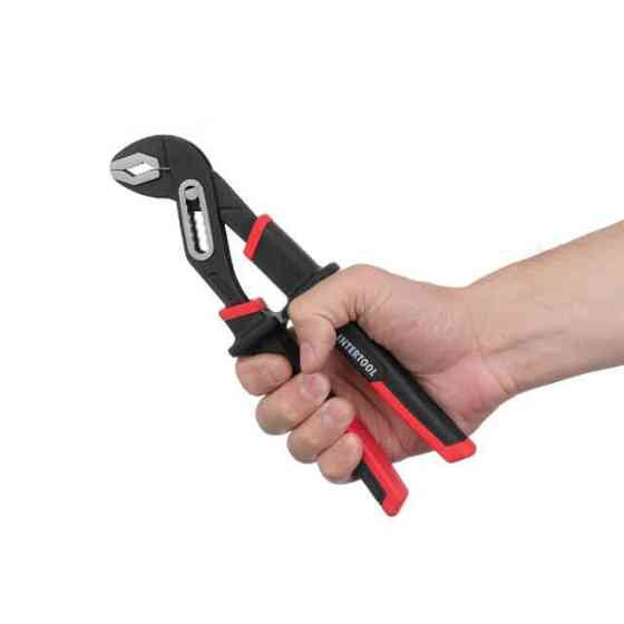 Кліщі сантехнічні 250 мм, кована сталь 40CrV, двокомпонентні рукоятки, STORM INTERTOOL NT-0165 Київ