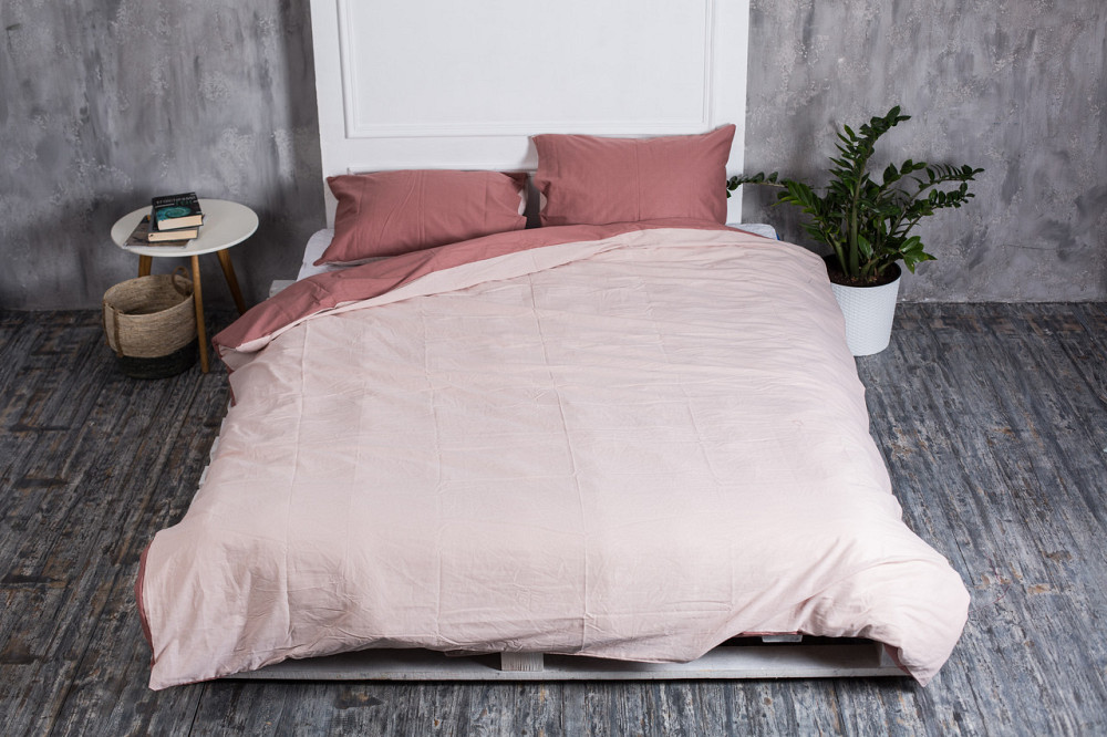 Ecotton Комплект постілі Ecotton двоспальний Підковдра та 2 наволочки кремовий Мокко та Парфе Коломия - фото 1