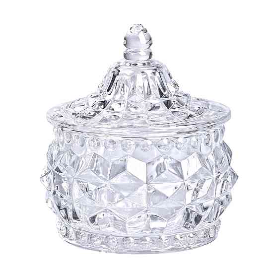 Цукерниця скляна з кришкою кругла Ø 8 см HP-YH-3 Коломия