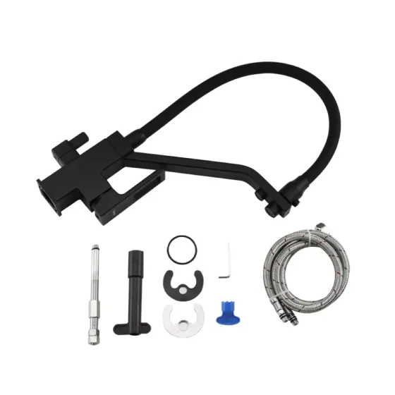 Змішувач для кухні з підключенням до фільтру GAPPO G4317-6 з гнучким виливом, чорний Київ