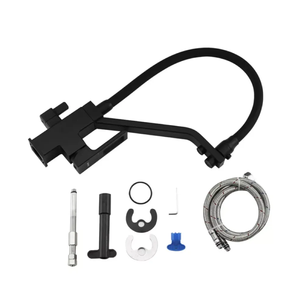 Смеситель для кухни с подключением к фильтру GAPPO G4317-6 с гибким изливом, черный Киев - изображение 4