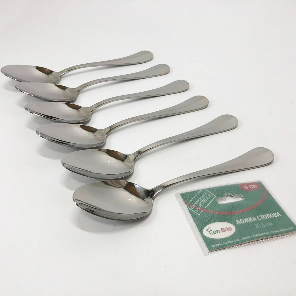 Набір столових ложок Con Brio CB-3209 20 см 6 шт MH-26 Львів - фото 8