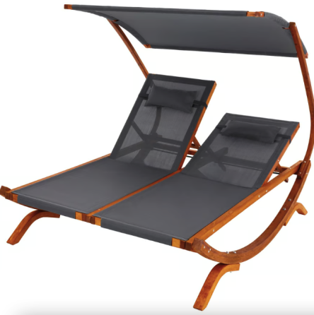 Садовий шезлонг Di Volio Pionza двомісний сірий Київ