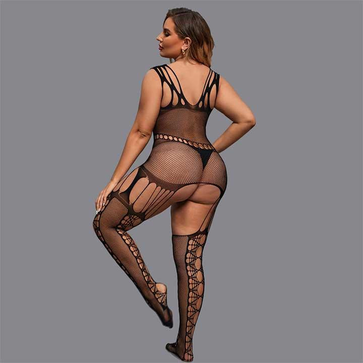 Сексуальный бодистокинг с имитацией чулок L-XXL– Эротическое бельё Винница - изображение 3