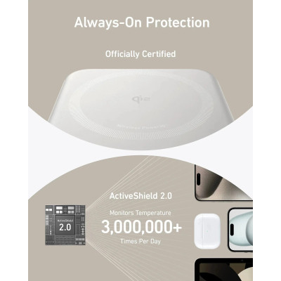 Батарея універсальна Anker MagGo 10000mAh, Qi2/15W, PD, 27W, USB-C, white (A1654G21) Вінниця - фото 8