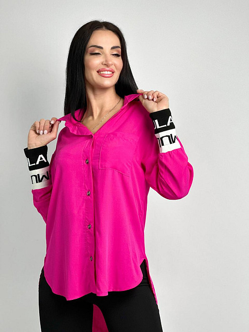 Удлиненная женская блузка 