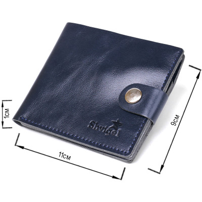 Портмоне Shvigel Кожаное Синее (16444) Винница - изображение 7