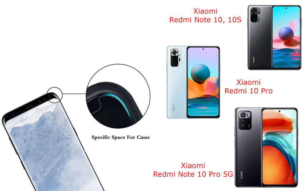 Захисне скло HyperGlass Pro для Xiaomi Redmi Note 10, 10S, 10 Pro, 10 Pro 5G – максимальна чутливість та захист Київ - фото 3