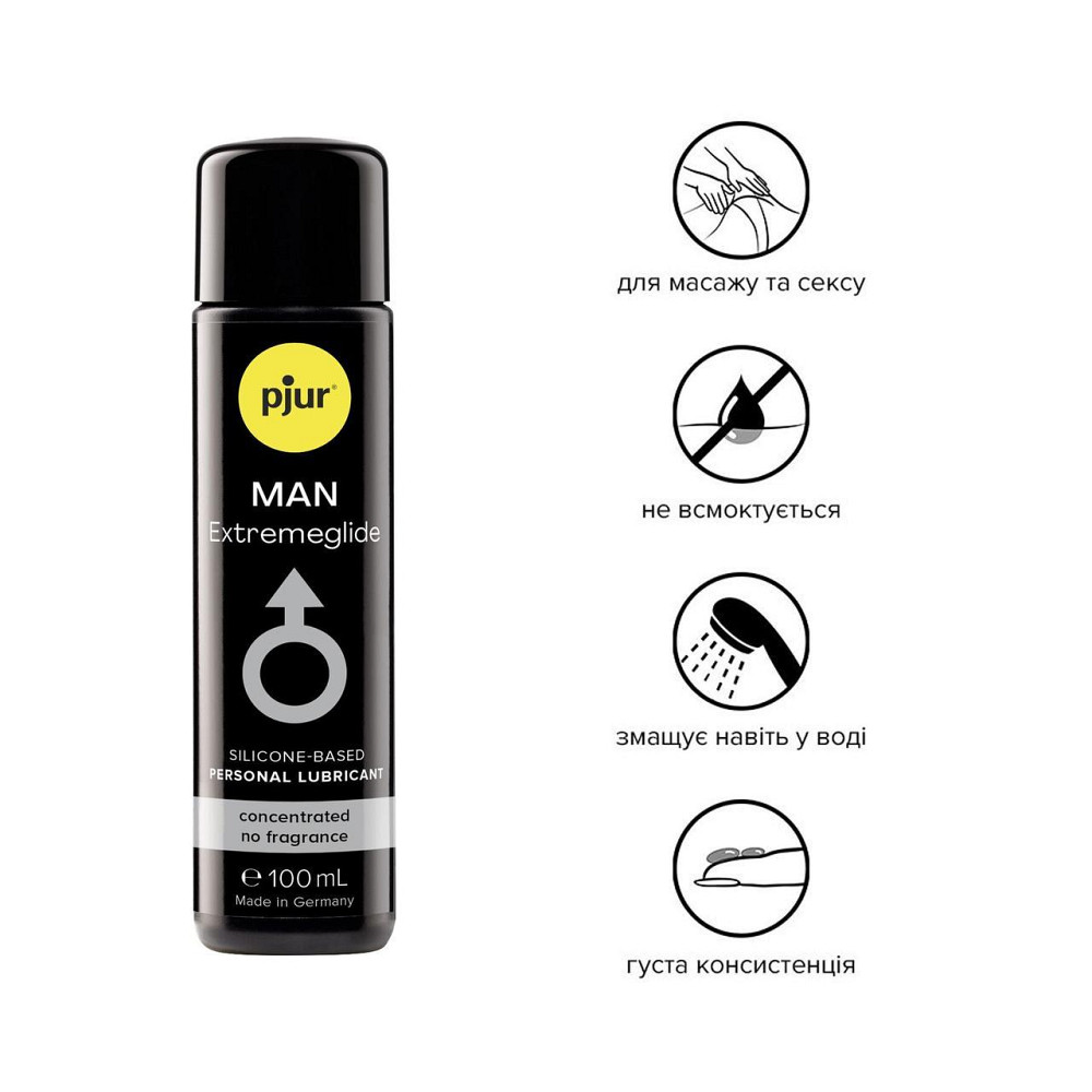 Густая силиконовая смазка pjur MAN Premium Extremeglide 100 мл с длительным эффектом, экономная Sex Aura Киев - изображение 2