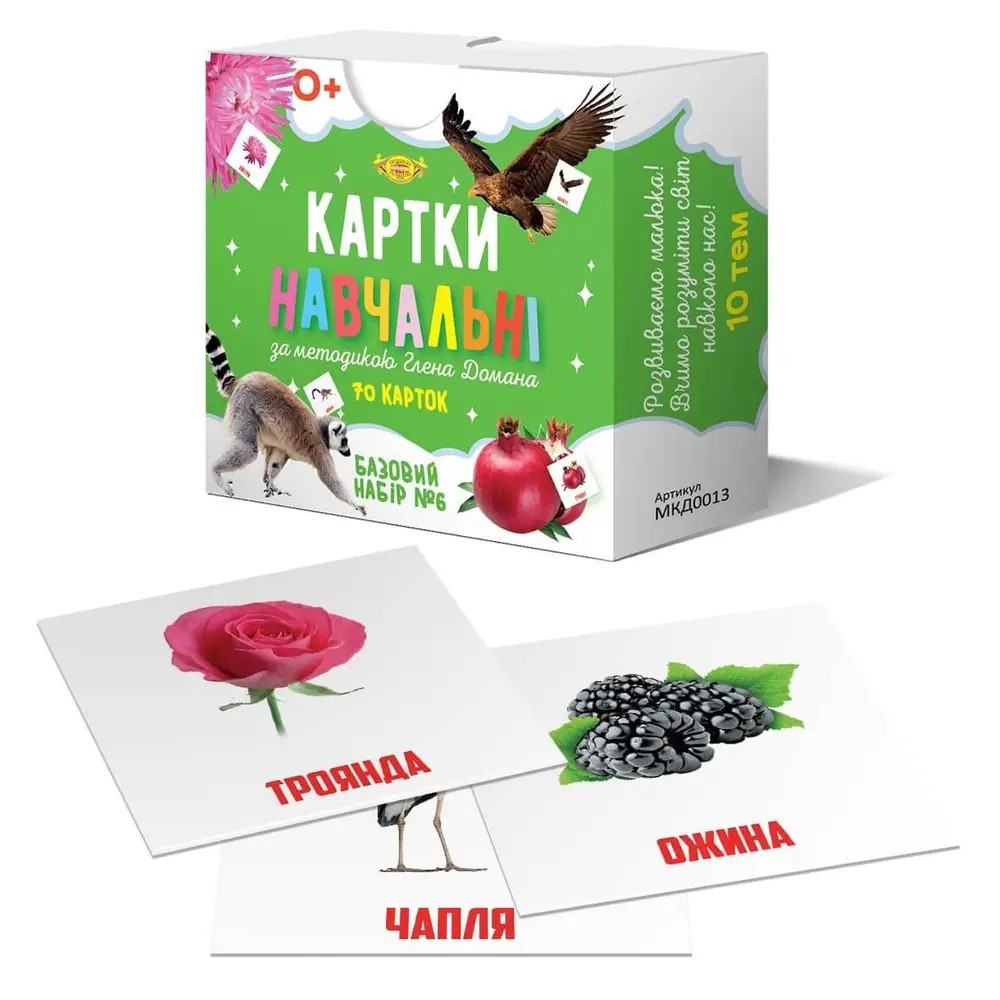 Картки навчальні за методикою Глена Домана. Базовий набор №6, шт Київ - фото 1