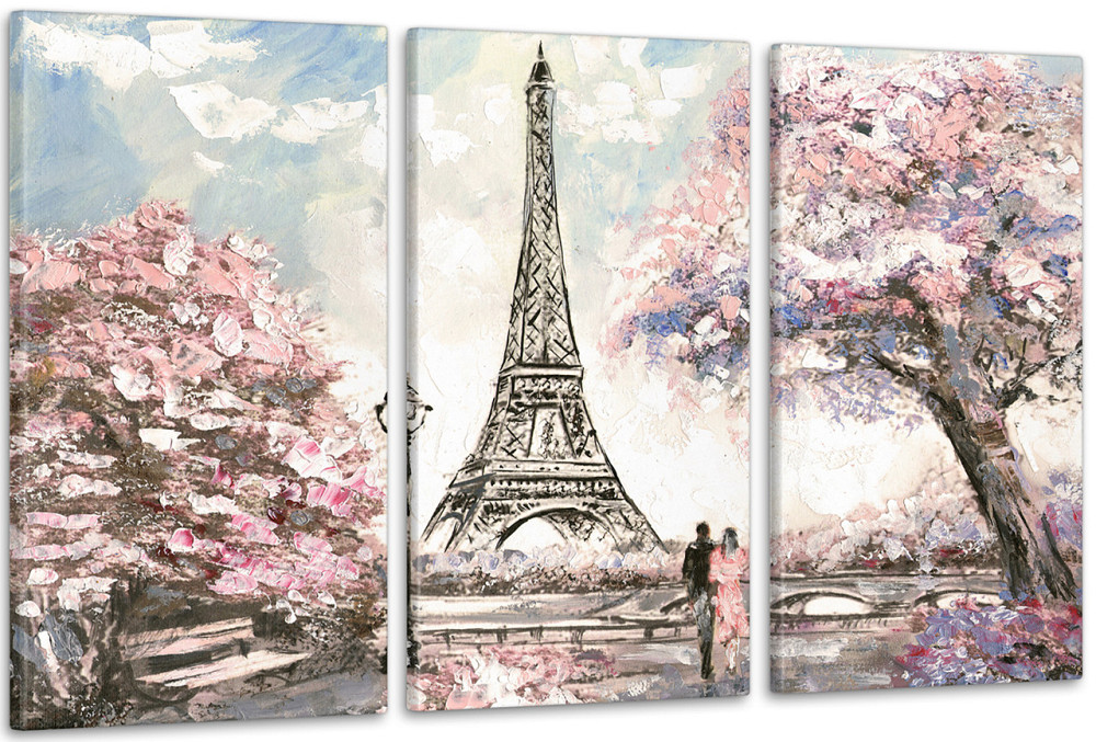 Модульная картина Париж Art-42_3А 70x130 см Киев - изображение 1