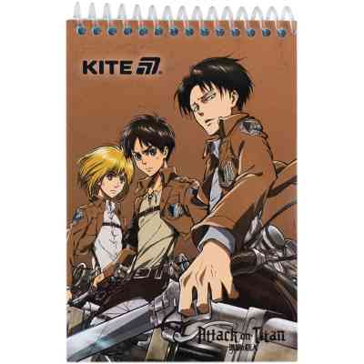 Блокнот Kite на спирали Attack on Titan А6, 48 листов, нелинованный (AT25-196) Винница