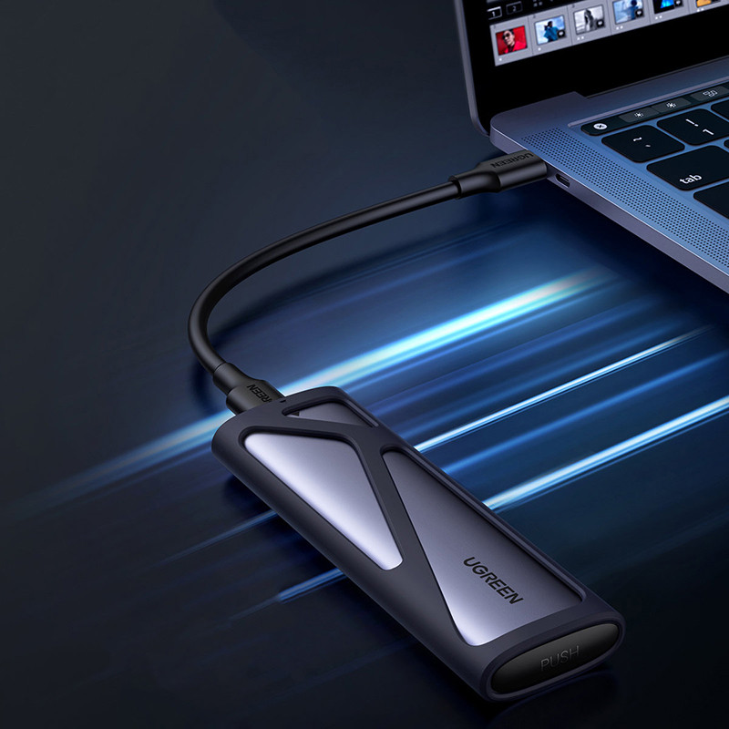 Зовнішня кишеня для SSD M.2 (NVME) M-KEY UGREEN 3.1 GEN2 CM400 сіра Винница - изображение 4