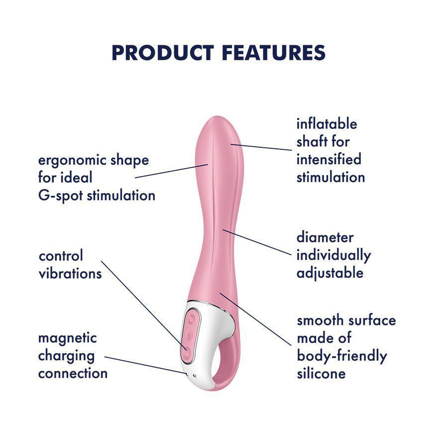 Вібратор точки G надувний Satisfyer Air Pump Vibrator 2 Sex Aura Київ - фото 4